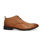 Men Premium Leather Teak Lace-Up Formal Derby Shoes (Secular-75-Teak)