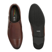 Men Premium Leather Brown Slip-On Formal Shoes (Fortuner-45-Brown)