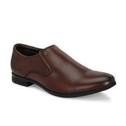 Men Premium Leather Brown Slip-On Formal Shoes (Fortuner-45-Brown)