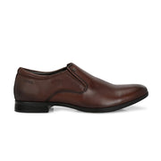Men Premium Leather Brown Slip-On Formal Shoes (Fortuner-45-Brown)
