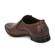 Men Premium Leather Brown Slip-On Formal Shoes (Fortuner-45-Brown)