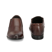 Men Premium Leather Brown Slip-On Formal Shoes (Fortuner-45-Brown)