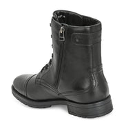Men Premium Leather Hi Ankle Zipper Boot (V-Rockstar-99-Black)