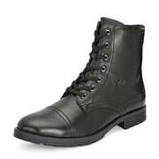 Men Premium Leather Hi Ankle Zipper Boot (V-Rockstar-99-Black)