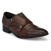 Men Premium Leather Slip-On Formal Shoes (V-Roman-81-Mocca)