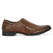 Men Premium Leather Mocca Slip-On Formal Shoes (Reform-21-Mocca)