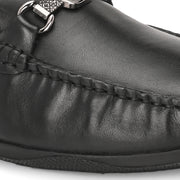 Men Premium Leather Black Slip On Loafer (V-Class-11-Black)