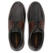 Men Premium Leather Casual Derby Shoes (Fascinate-55-Grey/Brown)