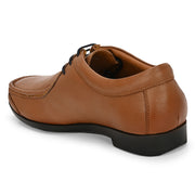 Men Premium Leather Cognac Casual Derby Shoes (Churchil-50-Cognac)