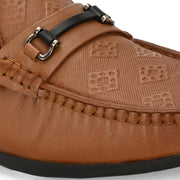 Men Premium Leather Cognac Casual Slip On Shoe (Churchil-02-Cognac)