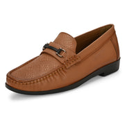 Men Premium Leather Cognac Casual Slip On Shoe (Churchil-02-Cognac)