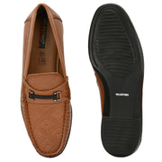 Men Premium Leather Cognac Casual Slip On Shoe (Churchil-02-Cognac)