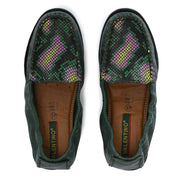 Women Premium Leather Green Slip On Flexible Loafer (W-Flexy-20-Green)