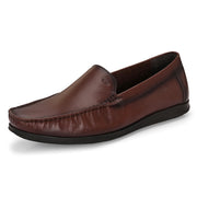 Men Premium Leather Brown Slip On Loafer (V-Class-01-Brown)