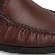Men Premium Leather Brown Slip On Loafer (V-Class-01-Brown)