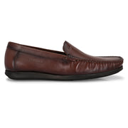 Men Premium Leather Brown Slip On Loafer (V-Class-01-Brown)