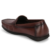 Men Premium Leather Brown Slip On Loafer (V-Class-01-Brown)