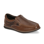Men Premium Leather Tan Slip On Casual Shoe (Fascinate-02-Tan)