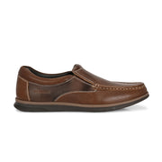Men Premium Leather Tan Slip On Casual Shoe (Fascinate-02-Tan)