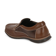 Men Premium Leather Tan Slip On Casual Shoe (Fascinate-02-Tan)