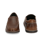 Men Premium Leather Tan Slip On Casual Shoe (Fascinate-02-Tan)