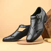 Men Premium Leather Navy Casual Sandals (NewTop-80-Navy)