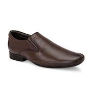 Men Premium Leather Brown Slip-On Formal Shoes (California-20-Brown)