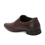 Men Premium Leather Brown Slip-On Formal Shoes (California-20-Brown)