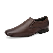 Men Premium Leather Brown Slip-On Formal Shoes (California-20-Brown)