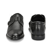 Men Premium Leather Black Slip-On Formal Shoes (Joyland-81-Black)