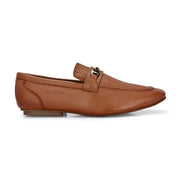 Men Premium Leather Slip On Shoes (WalkFree-25-Tan)