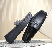 Men Premium Leather Blue Casual Slip On Driving Loafers (Emporio-30-Blue)