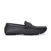 Men Premium Leather Blue Casual Slip On Driving Loafers (Emporio-30-Blue)