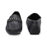 Men Premium Leather Blue Casual Slip On Driving Loafers (Emporio-30-Blue)