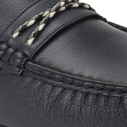 Men Premium Leather Blue Casual Slip On Driving Loafers (Emporio-30-Blue)