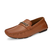 Men Premium Leather Tan Casual Slip On Driving Loafers (Emporio-30-Tan)