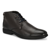 Men Premium Leather Brown Lace-Up Formal Derby Shoes (Joyland-75-Brown)