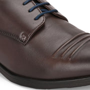 Men Premium Leather Brown Formal Derby Shoes (Charlie-51-Brown)