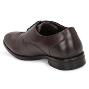 Men Premium Leather Brown Formal Derby Shoes (Charlie-51-Brown)