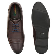 Men Premium Leather Brown Formal Derby Shoes (Charlie-51-Brown)