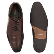 Men Premium Leather Brown Lace-Up Formal Derby Shoes (Saint-63-Brown)