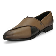 Men Premium Leather Grey Stylish & Comfortable Peshawari Sandals (Indigo-21-Grey)