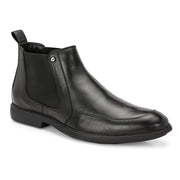 Men Premium Leather Black Chelsea Boot (Joyland-85-Black)