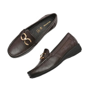 Women Premium Leather Loafers (W-Catrina-11-Brown)