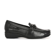 Women Premium Leather Loafers (W-Catrina-11-Black)