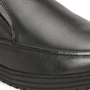 Men Premium Leather Black Slip-On Formal Shoes | Available in sizes 5 UK to 12 UK (Comforter-01-Black)