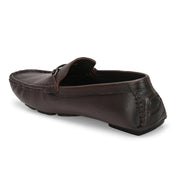 Men Premium Leather Brown Casual Slip On Driving Loafers (Emporio-27-Brown)