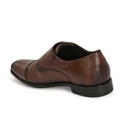 Men Premium Leather Double Monk Strap Formal Partywear Shoes (Winston-80-Brown)