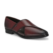 Men Premium Leather Bordo Stylish & Comfortable Peshawari Sandals (Indigo-21-Bordo)