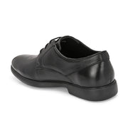 Men Premium Leather Black Lace-Up Formal Derby Shoes (Joyland-52-Black)